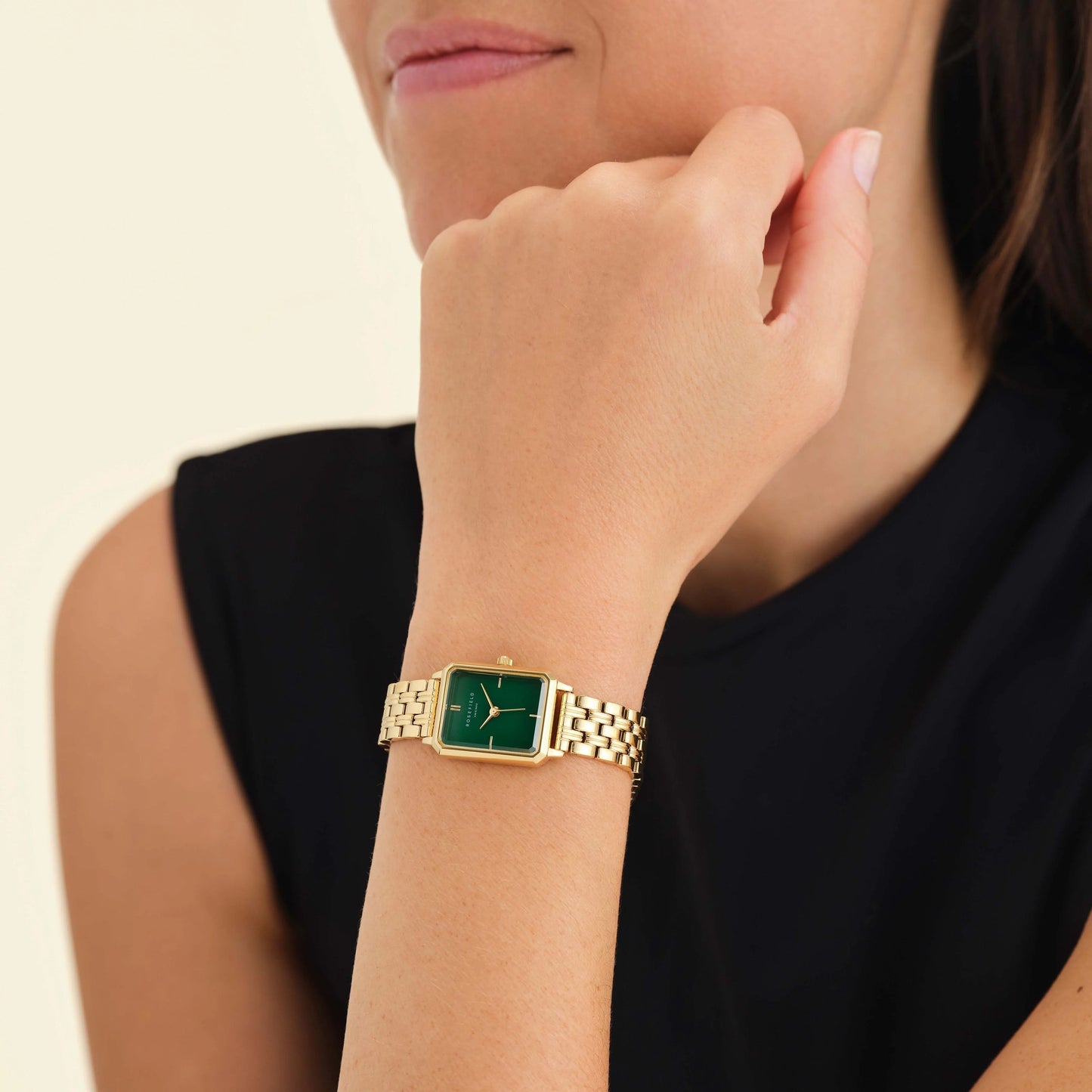 XS Octagone Green Dial - Gold Bracelet - O79