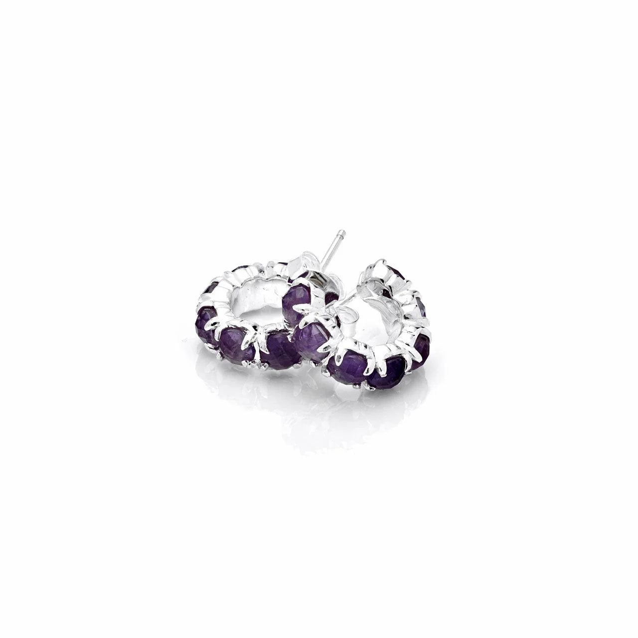 Halo Cluster Earring - Amethyst