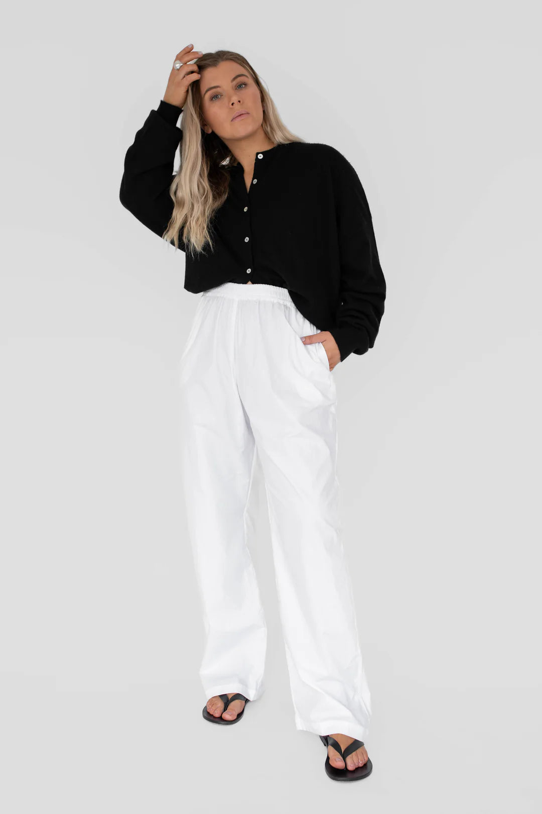 Poplin Pants - White