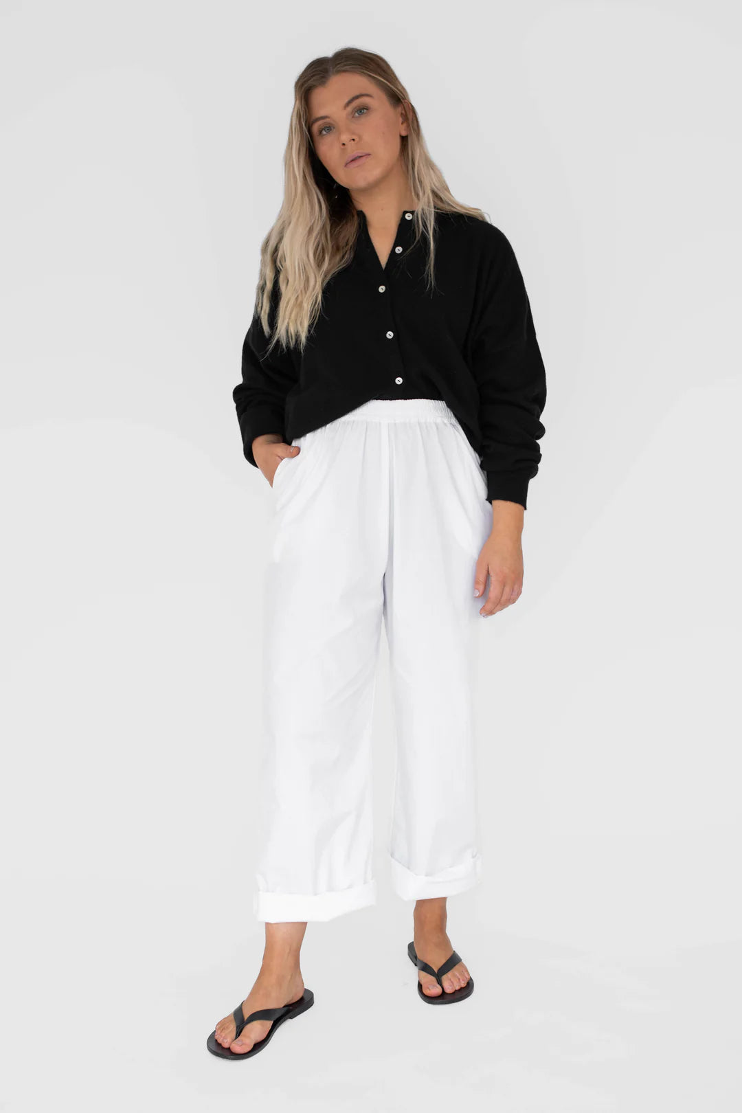 Poplin Pants - White