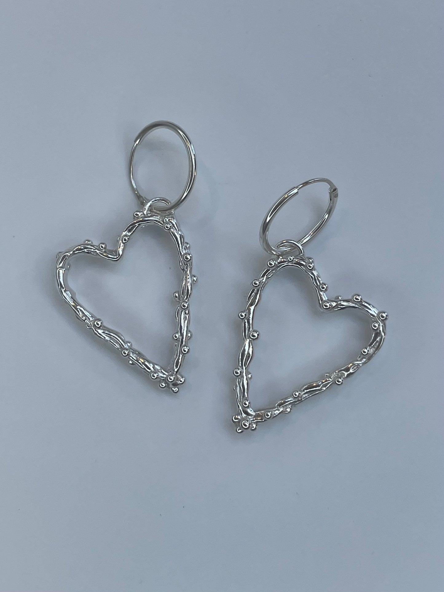 Heart Earrings - Silver/Sleeper