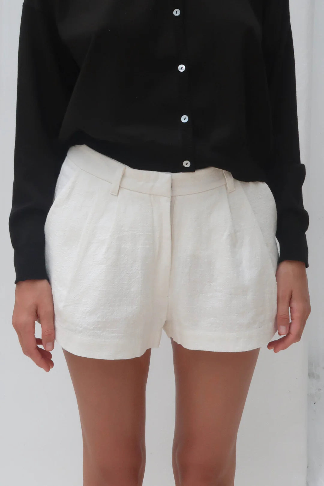 Tailored Shorts - White