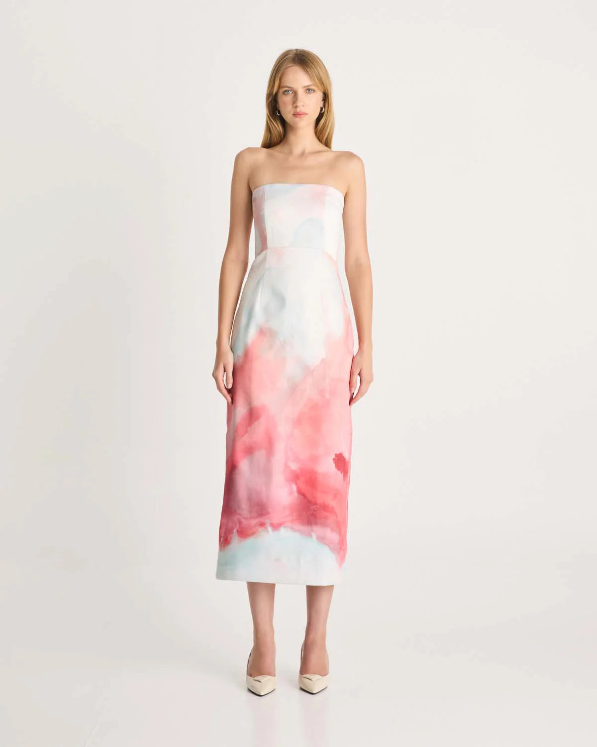 LJ Strapless Tailored Midi Dress