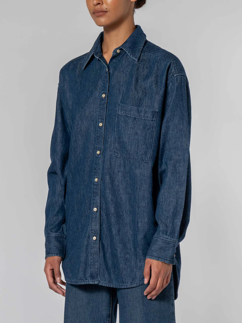 Tessa Shirt - Blue Steel Tencel Denim