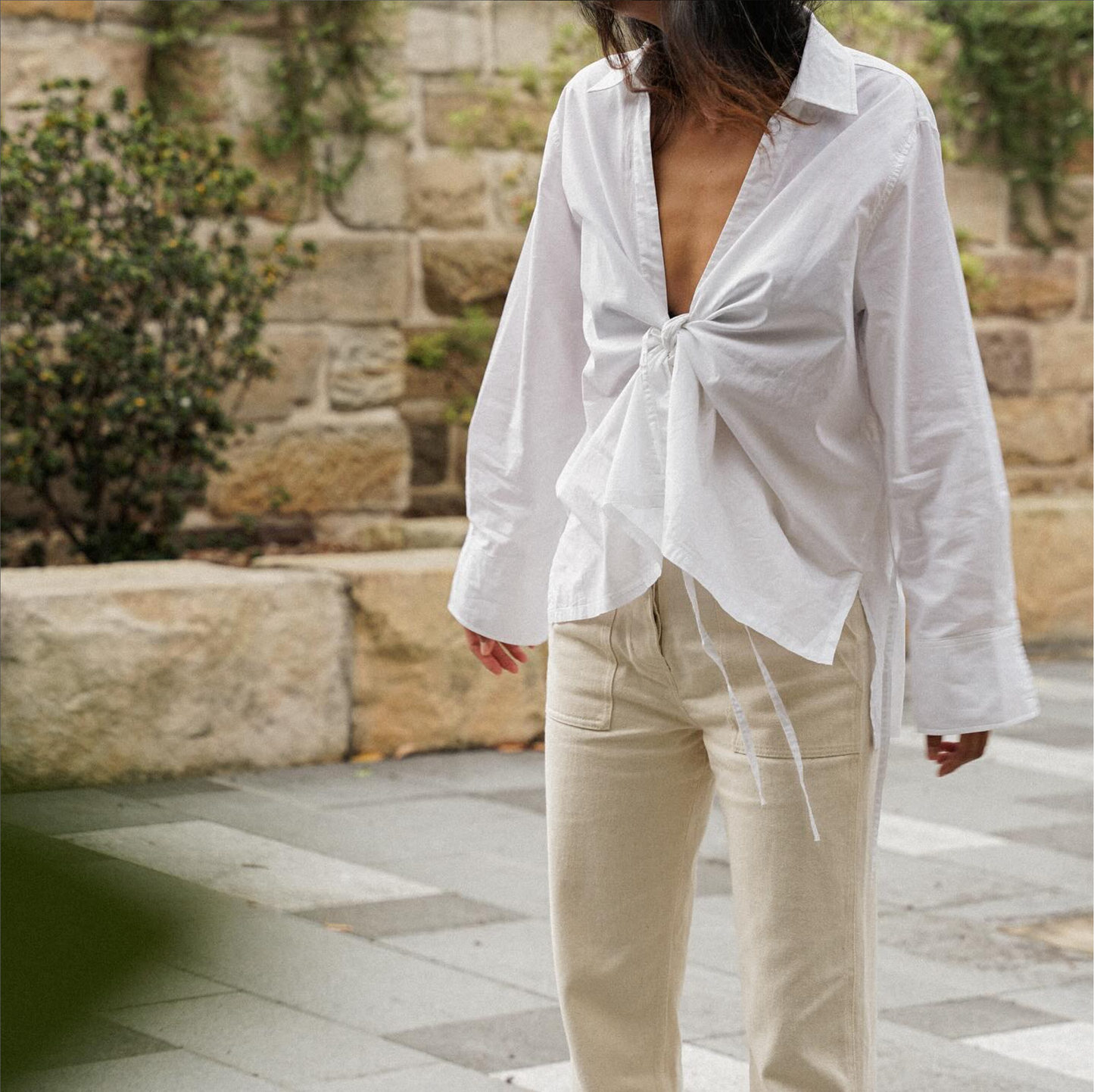 Iris Wrap Shirt - White