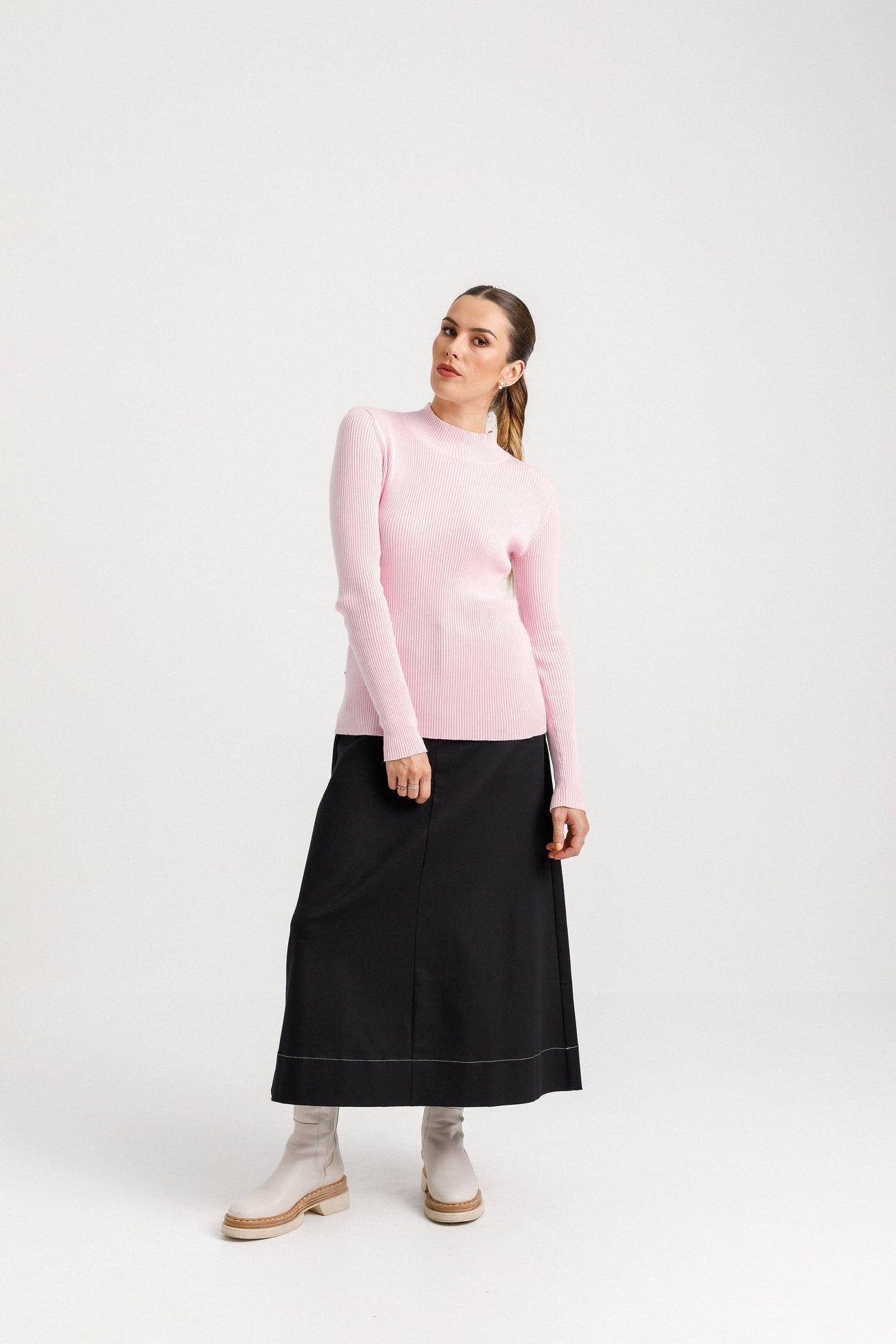 Mock Neck - Longsleeve - Blush