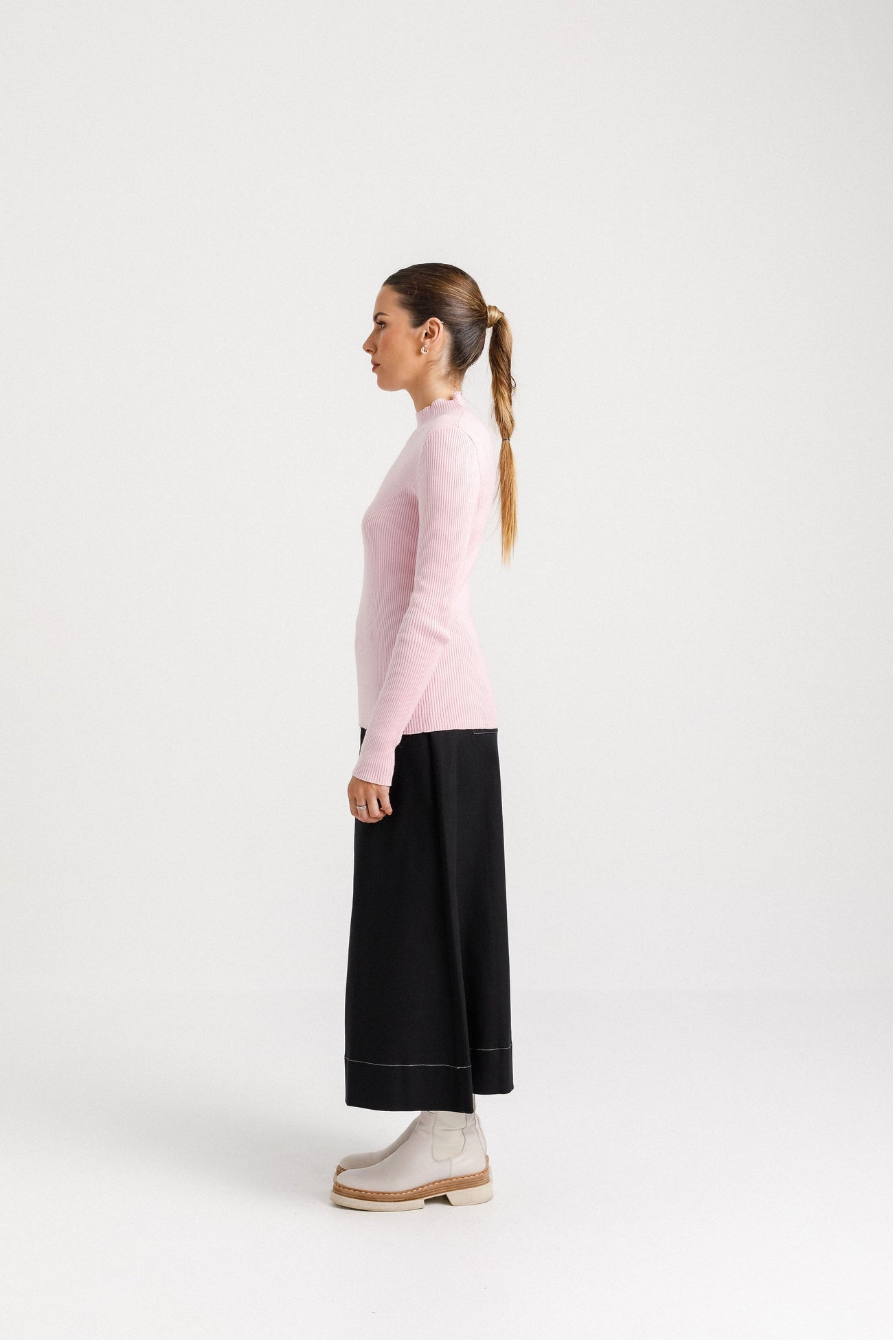 Mock Neck - Longsleeve - Blush