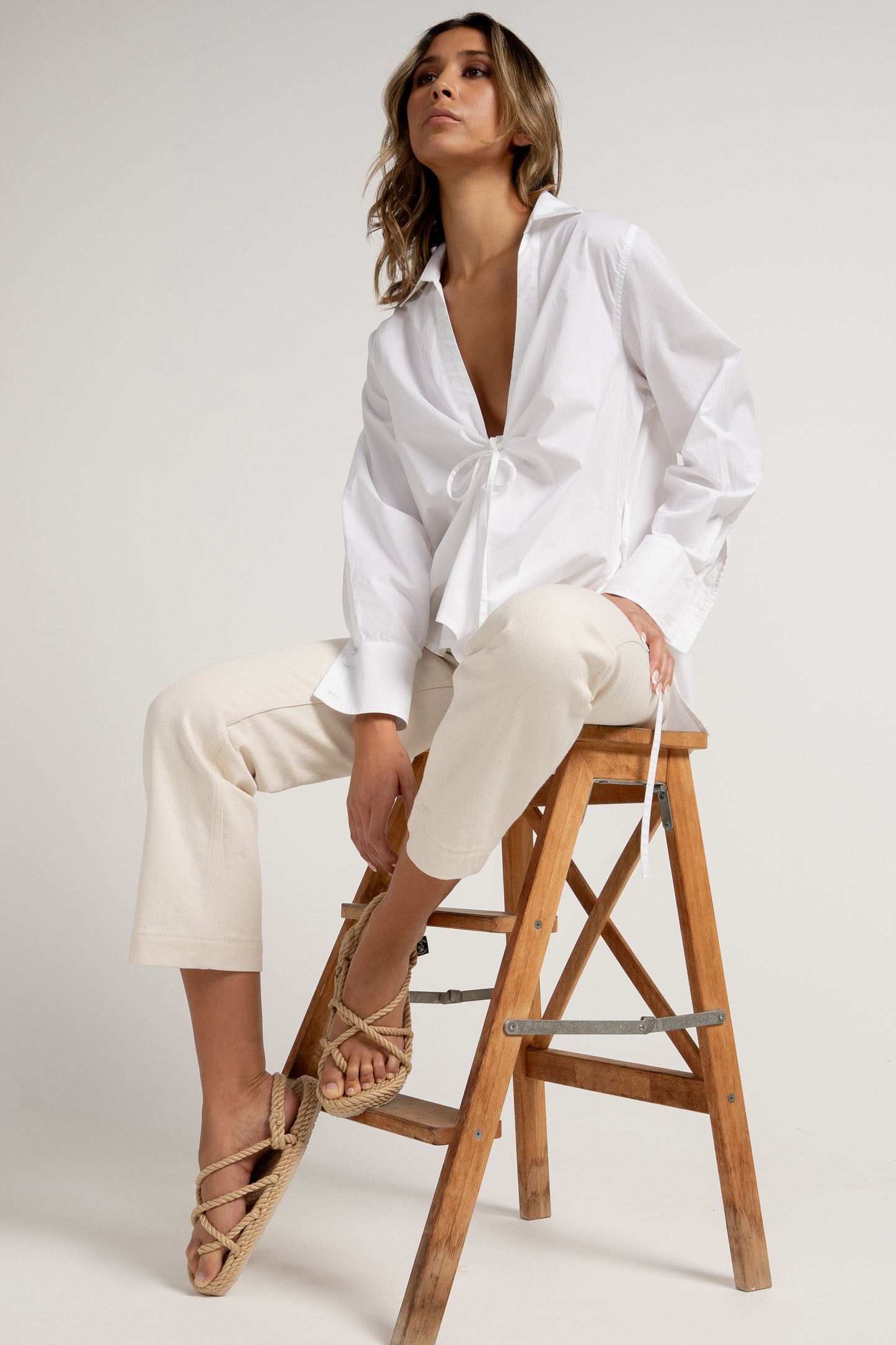 Iris Wrap Shirt - White