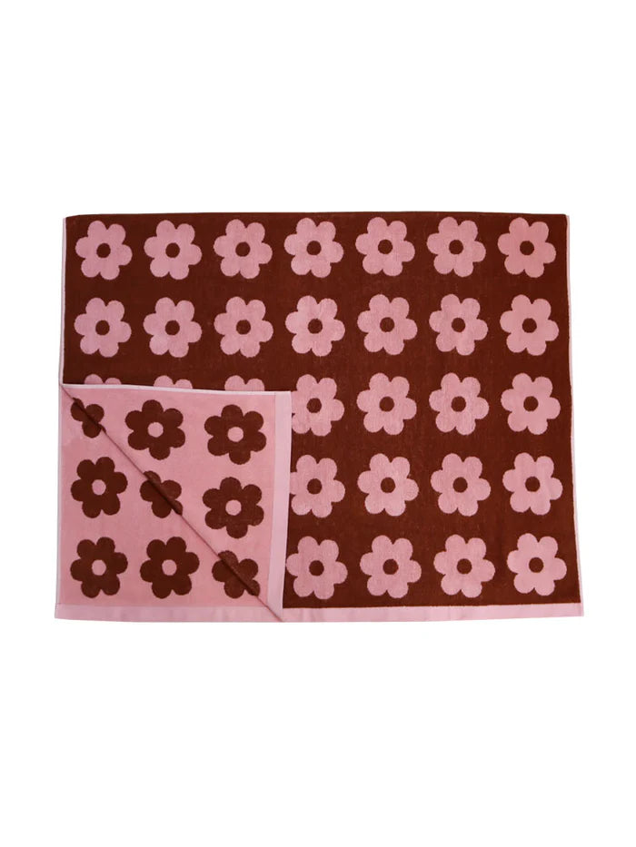 Bath Towel - Winter Flowerbed