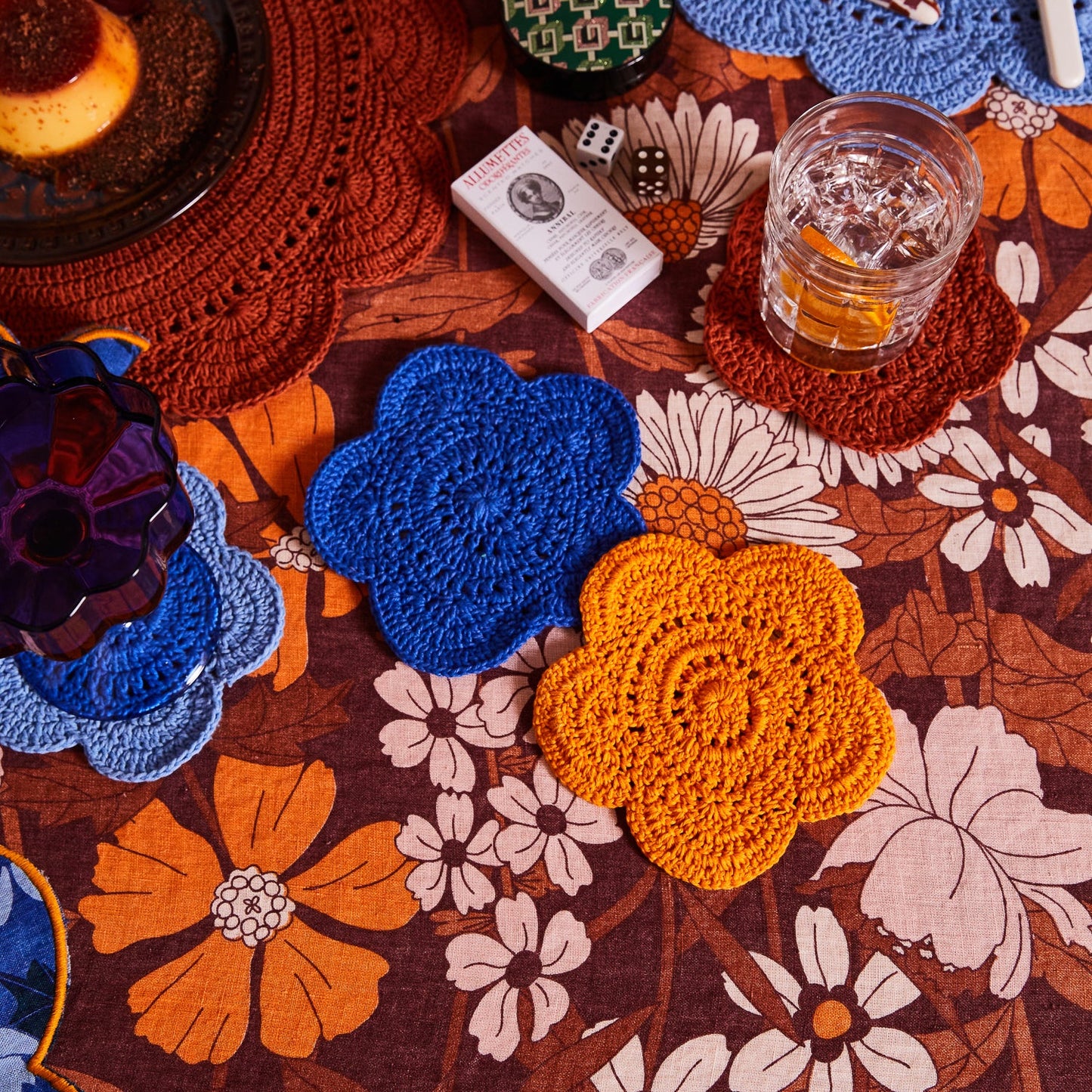 Crochet Coaster Set - Lapis