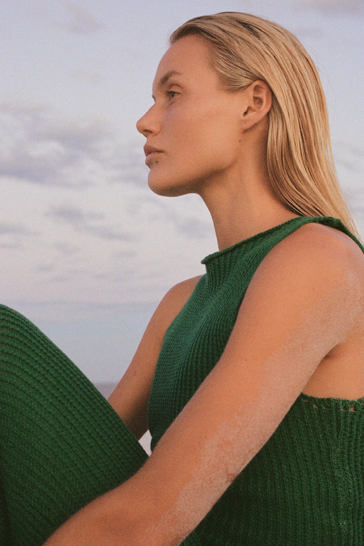 Emerald Crochet Dress