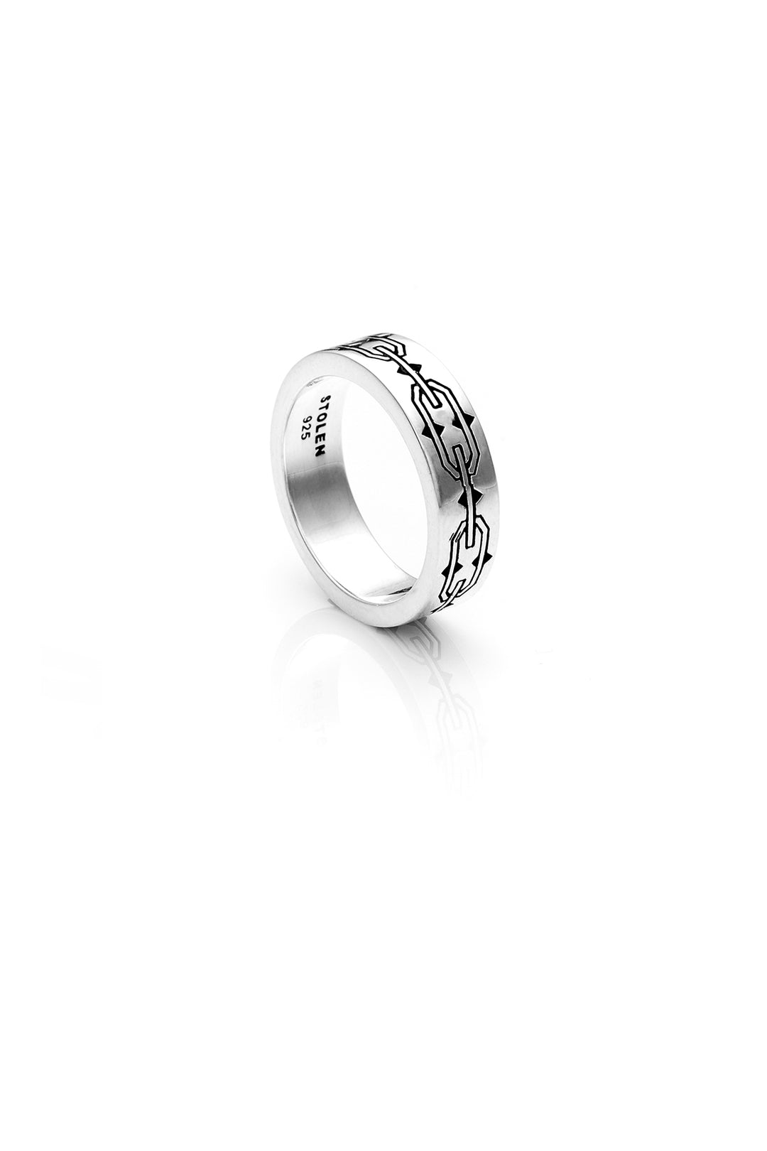 Helsing Imprint Band Ring - Silver