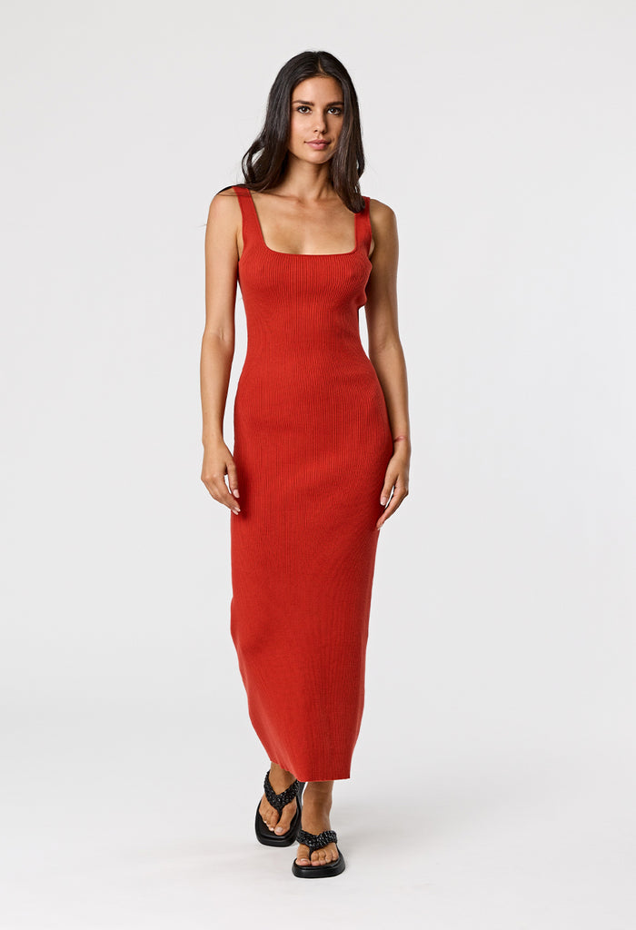 Georgia Dress - Aurora Red