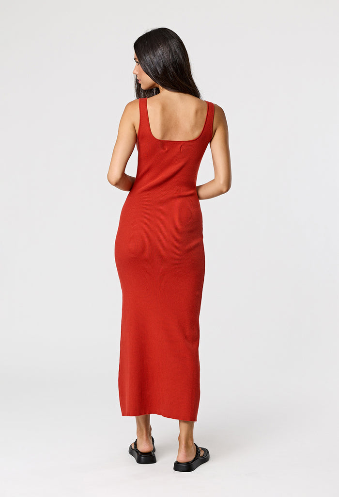 Georgia Dress - Aurora Red