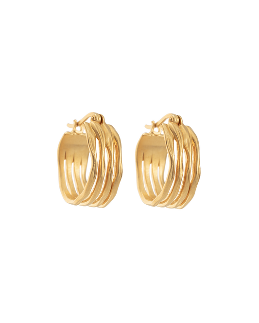 Botanica Hoop Earrings - Gold