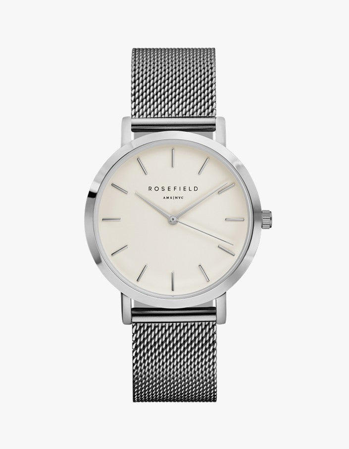 The Mercer White-Silver- Mesh